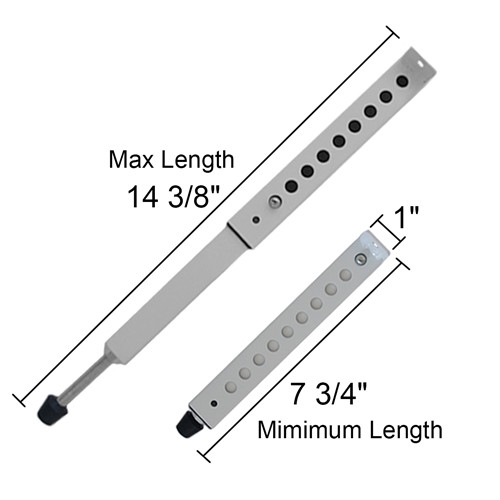 Jeacent A/C Security Window Lock Bar, Door Security Bars - Sturdy Steel, Extends From 7 3/4" To 14 3/8" For Sliding Windows With AC Unit Installed