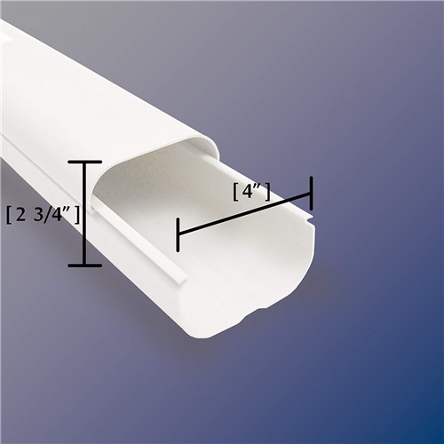 Jeacent 4" W 7.5'Ft Mini Split PVC AC Line Set Cover Kit for Central Air Conditioner Heat Pump