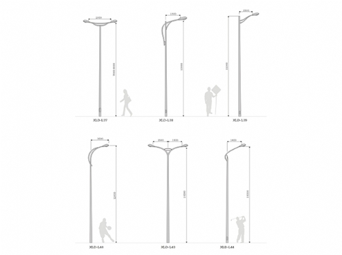 Round tapered poles